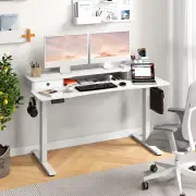 CostwayElectric Standing Desk Height Adjustable Stand Up Desk with 2 Drawers-White