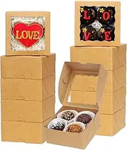 SLShePack 40 Pack Bakery Boxes 4x4x2 Inches Cookies Boxes Mini Bundt Cake Boxes Pie Boxes Cinnamon Roll Treat Boxes Chocolate Truffle Boxes Party Wedding Favor