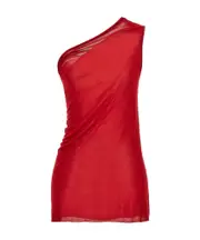 one-shoulder jersey blouse IT38 Red