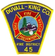 King County Fire District 45 Duvall Fire Department Patch Washington WA
