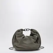 [Brunello Cucinelli] Hobo Brioche Bag in Grey/Sage Green Suede One size Green