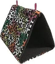 UEETEK Hammock Hanging Bed Cave Cage for Parrot Budgie Parakeet Cockatiel (Leopard)