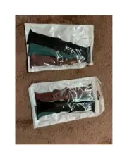Silicone Replacement Watch Two-Piece Band Black, Green, Brown Pack of 2 6 Pieces