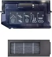 Parts compatible with Ecovacs Deebot X2 Omni/X2/X2 Pro Plus/DEX86 vacuum cleaner robot replacement, main side brush, rubber brush cover, dust bag, filter, Mop cloth accessories (L （Dust box+filter）)