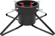 Harbour Housewares Classic Real Christmas Tree Stand - Black - 5.5in - Metal Live Christmas Tree Decor Xmas Tree Holder for 2.5m Height with Water Holder & Adjustable Trunk Support