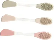 DRESSOOS Ergonomic Handle Face Mask Brush 3pcs Silicone Brush Set for Precise and Even Skincare Application