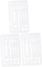 Generic 3pcs Drawing Eraser Shields Plastic Template for Clean Erasing Smooth Edges Portable Design Multi Functional Tool for Artists Students and Engineers
