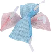 Cabilock 4pcs Mini Mesh Laundry Bags, Polyester Bra and Underwear Washing Bags, Assorted Colors, Multi-Functional for Washing Machine, Protects Delicates from Damage