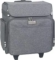Everything Mary Rolling Craft Bag, Heather - Papercraft Tote with Wheels for Scrapbook & Art Storage - Organizer Case for IRIS Boxes, Supplies, and Accessories - for Teachers & Medical