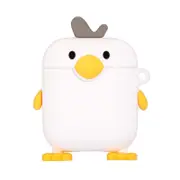 Nevenka Cute Cartoon Silicone AirPods Case Chick Shape Cover for Airpods 1/2/Pro-Standing Duck