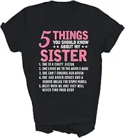 [Generic] 5 Things You Should Know About My Sister Funny Brother Gift Unisex Shirt Women Men
