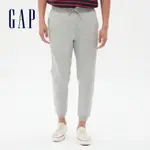 GAP 男裝 簡約鬆緊棉褲 碳素軟磨系列-淺灰色(618887)