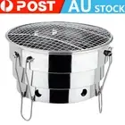 Outdoor BBQ Grill Folding Split Stainless Steel Fire Pit Cooking Supplies