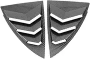 ABS Car Rear Window Side Vent Shutter Louver Trim Cover Frame Case Stickers Compatible For Tesla Model Y 2021 2022 2023 2024 2025 ModelY(Carbon Fiber)