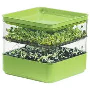 Seed Sprouter Kit: Two-Tier Stackable Tray for Microgreens & Bean Sprouts