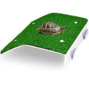Lawn Basking Platform for Turtle, Simulated Grass Terrace, Tortoise Ramp Large