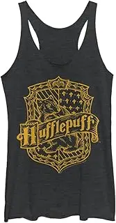 [Harry Potter] Sorcerer's Stone Hufflepuff Crest Women's Fast Fashion Racerback Tank Top