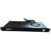 LDR 2 Way Rackmountable Fan Kit with power switch - 2x Fans - 1U Size - Black Metal Construction WB-CA-12
