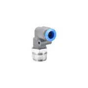 Elbow Push to Connect Air Fittings 8mm Tube OD X 3/8PT Male Thread Grey