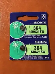 2PC SONY 364 (SR621SW) Silver Oxide Watch Battery