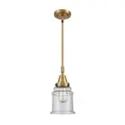 Innovations Canton 1 Light 6.5" Mini Pendant, BB/Seeded - 447-1S-BB-G184