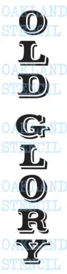 OLD GLORY STENCIL Vertical America for Painting Wood Signs Fabric Porch Walls