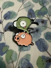 Invader Zim Gir Rides The Pig Enamel Pin