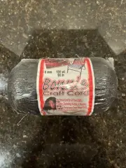 Pepperell Bonnie Macrame Craft Cord 6mmX100yd-Black BB6-100-042 Brand New Sealed