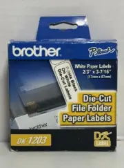 Brother DK1203 White File Folder Labels for QL550, QL-550 label printers