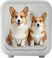 Automatic Pet Dryer Box for Dogs, Quiet Air Blower with Removable Calming Window，Smart Touch