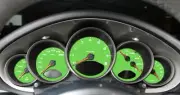 2011 Porsche 991 Cluster Speedometer Overlay Green Face Gauges