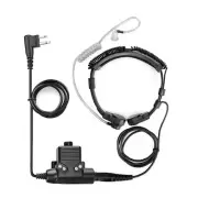 Adjustable Telescopic Throat Vibration Mic Headset For Kenwood Baofeng UV5R GT-3