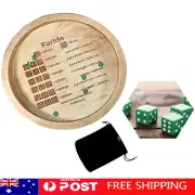 Wooden Dice Tray Fun Spots Dice Game Dice Tray for Farkle Classic Dice Game