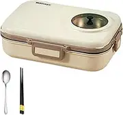 Stainless Steel Bento Box,4 Compartment Design,Lunch Case With Tableware,Separate Soup Bowl,Food Storage Containers Set,for Travellers, Campers, Workers, Students