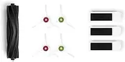 [ECOVACS] DEEBOT Buddy Kit for T20 Series with 1 Main Rubber Brush, 4 White Side Brushes, 3 Antibacterial Filters