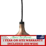 Pull down heat lamp antique copper 290mm Round HYWCL12