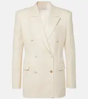[Gabriela Hearst] Gabriela Hearst Gavin double-breasted silk and wool blazer AU 12 white