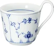 [ROYAL COPENHAGEN] 1017175 Porcelain Blue Fluted Plain High Handle Mug, 11.2 fl oz (330 ml), Wedding Gift, Gift