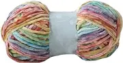 [CLISIL] 300gram 196yardx3 Gradient Velvet Yarn Crochet Knitting Dyed Rainbow Velvet Headband Hat Scarf Sweater Pillow Blanket Wrap DIY Soft Luxury Velvet Chenille Yarn Craft Yarn