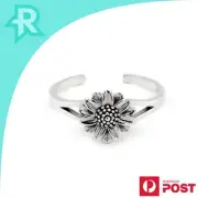 Flower Sterling Silver 925 Toe Ring