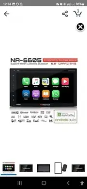 NAKAMICHI NA6605 Apple CarPlay Android Auto✅ CD DVD Eq Usb Bluetooth Touchscreen
