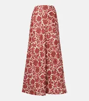 [Faithfull] Faithfull Antibes printed linen maxi skirt AU 14 multicoloured