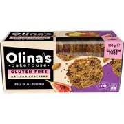Olina's Bakehouse Gluten Free Fig & Almond Crackers 100g