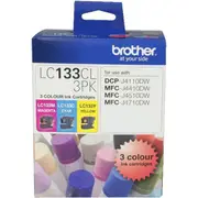 Brother LC133 Ink 3 colours J4110DW J4410DW J4510DW J4710DW LC133CL3PK