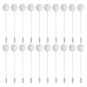 20-Pack Flat Round Tray Lapel Pin, DIY Corsage Pins [3", Silver Tone]