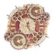 Robotime 3D DIY Wooden Puzzle Zodiac Wall DIY Clock 3D Wooden Puzzle L
