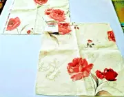 (2) NINA CAMPBELL Fabric Remnants - HUGUENOT ROSE - U.K. - 17"L X 17"W - $134