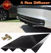 Rear Under Bumper Spoiler Diffuser Splitter Shark Fin Winglet For Mercedes Smart
