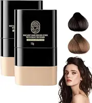 2-in-1 Carylook Hair Color Stick & Comb, Waterproof & Sweat-Proof Portable Hair Dye, Instant Root Touch-Up Brush with Built-In Comb,Convenient Hair Coloring Stick For Covering Gray Hair (2 PCS-02#+03#)