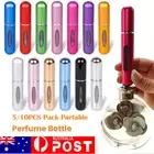 5/10Pcs Refillable Travel Portable Perfume Atomizer Bottle Spray Pump Case 5ml